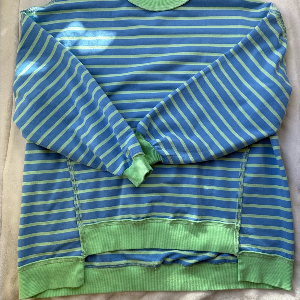Vibrant Striped Crewneck Sweater